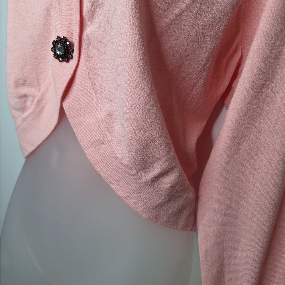Vintage Y2K Cropped Cardigan Emma James XL Jewel Rhinestone Fairy Kei Coquette - Picture 7 of 12